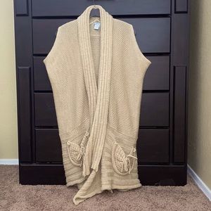 Alberto Makali Beige Wool Woven Sweater Size Large